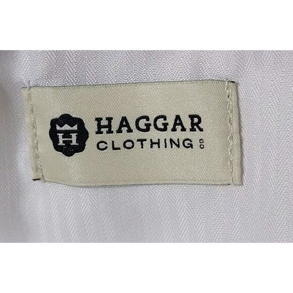 Haggar Seersucker Khaki Stripe Shorts MENS 44 Expandable Waist EUC - Picture 5 of 8